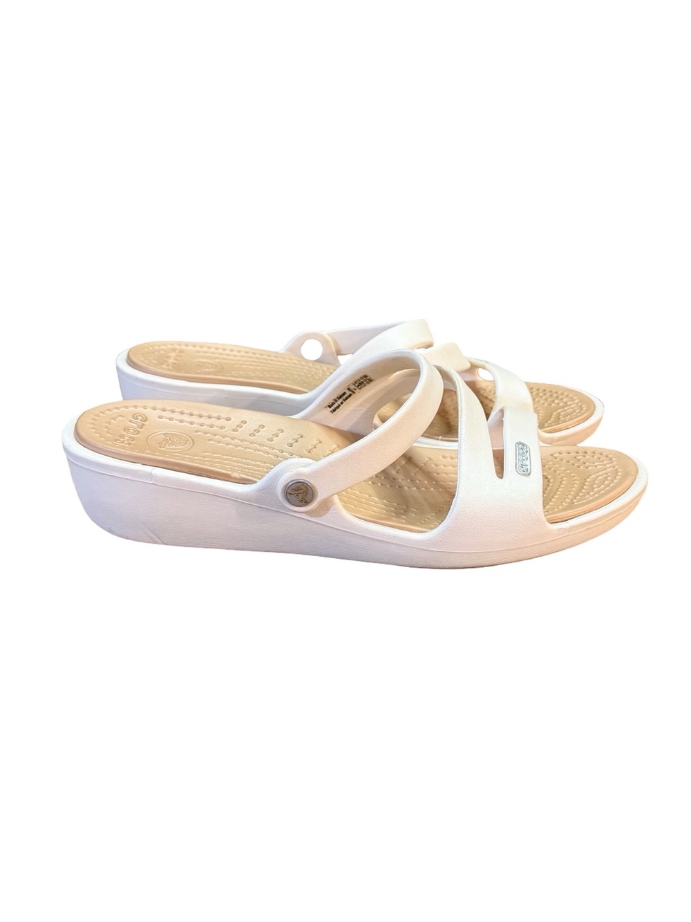 Crocs Patricia Wedge Sandals Strappy Slip On Comfort Slide Women’s Size 7